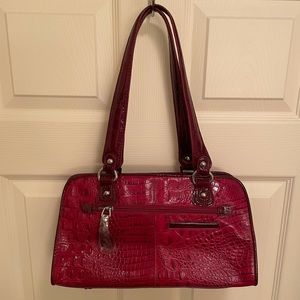 New M.C. Marc Chantal red croc embossed purse